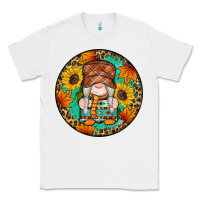 White fall gnomes round earrings 2 Classic Tee - Artiststas