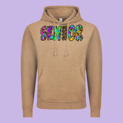 Senior 2022 Tie Die Leopard Vintage Hoodie Designed By Ranaportraitstore