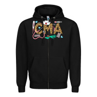 Black Western Certified Medical Assistant Zipper Hoodie - LillyAllenDesigns