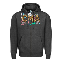 Charcoal Heather Western Certified Medical Assistant Zipper Hoodie - LillyAllenDesigns