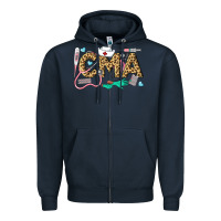 Navy Western Certified Medical Assistant Zipper Hoodie - LillyAllenDesigns
