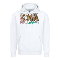 White Western Certified Medical Assistant Zipper Hoodie - LillyAllenDesigns