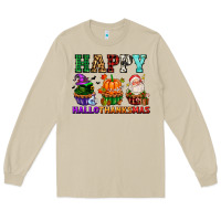 Mushroom happy hallothanksmas with cupcakes Long Sleeve Tee - AdoDesignShop