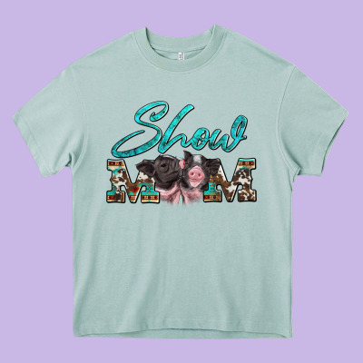 Show Mom Pigs Heavy Core Tee Designed By Artiststas