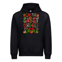 Black I'm the sassy on the elf Urban Hoodie - NancyCooperArtShop
