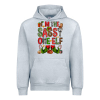 Heather Grey I'm the sassy on the elf Urban Hoodie - NancyCooperArtShop