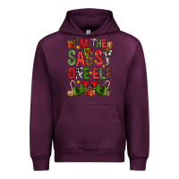 Mauve Wine I'm the sassy on the elf Urban Hoodie - NancyCooperArtShop