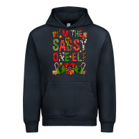 Navy I'm the sassy on the elf Urban Hoodie - NancyCooperArtShop