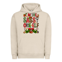 Pigment French Oak I'm the sassy on the elf Urban Hoodie - NancyCooperArtShop