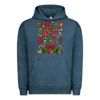 Pigment Midnight Navy I'm the sassy on the elf Urban Hoodie - NancyCooperArtShop