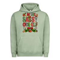 Pigment Oil Green I'm the sassy on the elf Urban Hoodie - NancyCooperArtShop