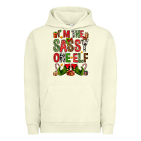 Pigment Pistachio I'm the sassy on the elf Urban Hoodie - NancyCooperArtShop