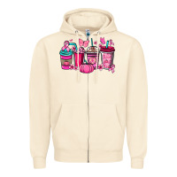 Sandshell cancer coffee cups Zipper Hoodie - NancyCooperArtShop