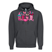 Cancer Coffee Cups Zipper Hoodie | Teevron