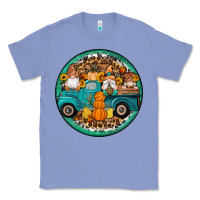 Colony Blue fall gnomes round earrings 3 Classic Tee - Artiststas
