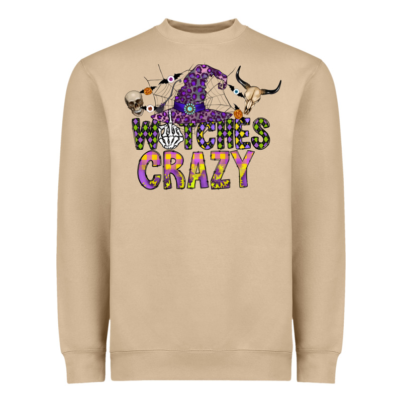 Witches Be Crazy Heavyweight Sweatshirt by CowhideDigitalArt | Teevron