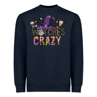 Navy Witches Be Crazy Heavyweight Sweatshirt - CowhideDigitalArt