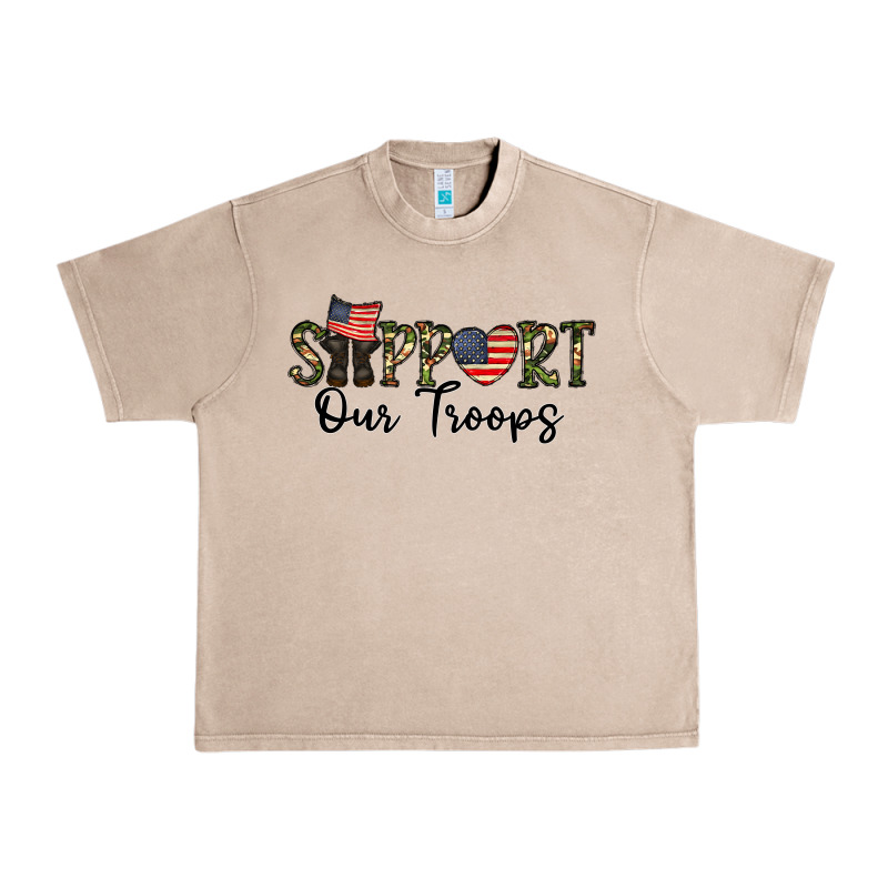 Support Our Troops Urban Heavy Tee by CowhideDigitalArt | Teevron