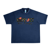 Navy support our troops Urban Heavy Tee - CowhideDigitalArt