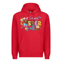 Red happy easter yall Premium Hoodie - Artiststas