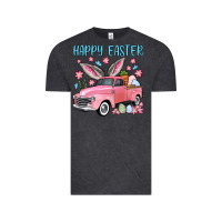 Vintage Black Happy Easter truck Vintage Tee - OliviaCreatesArt