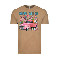 Vintage Coffee Happy Easter truck Vintage Tee - OliviaCreatesArt