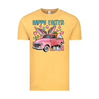 Vintage Mustard Happy Easter truck Vintage Tee - OliviaCreatesArt