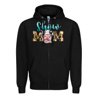 Black Western Show Mom Holstein Zipper Hoodie - LillyAllenDesigns