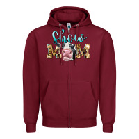 Burgundy Western Show Mom Holstein Zipper Hoodie - LillyAllenDesigns