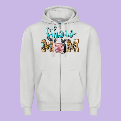 Western Show Mom Holstein Zipper Hoodie Designed By Lillyallendesigns
