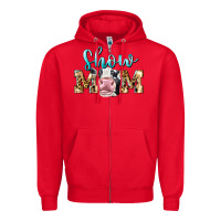Red Western Show Mom Holstein Zipper Hoodie - LillyAllenDesigns