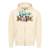 Sandshell Western Show Mom Holstein Zipper Hoodie - LillyAllenDesigns
