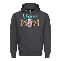Smoke Western Show Mom Holstein Zipper Hoodie - LillyAllenDesigns