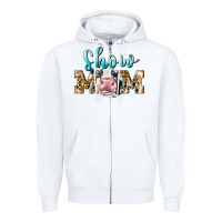 White Western Show Mom Holstein Zipper Hoodie - LillyAllenDesigns