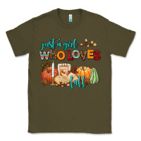 Army Green just a girl who loves fall Classic Tee - AdoDesignShop