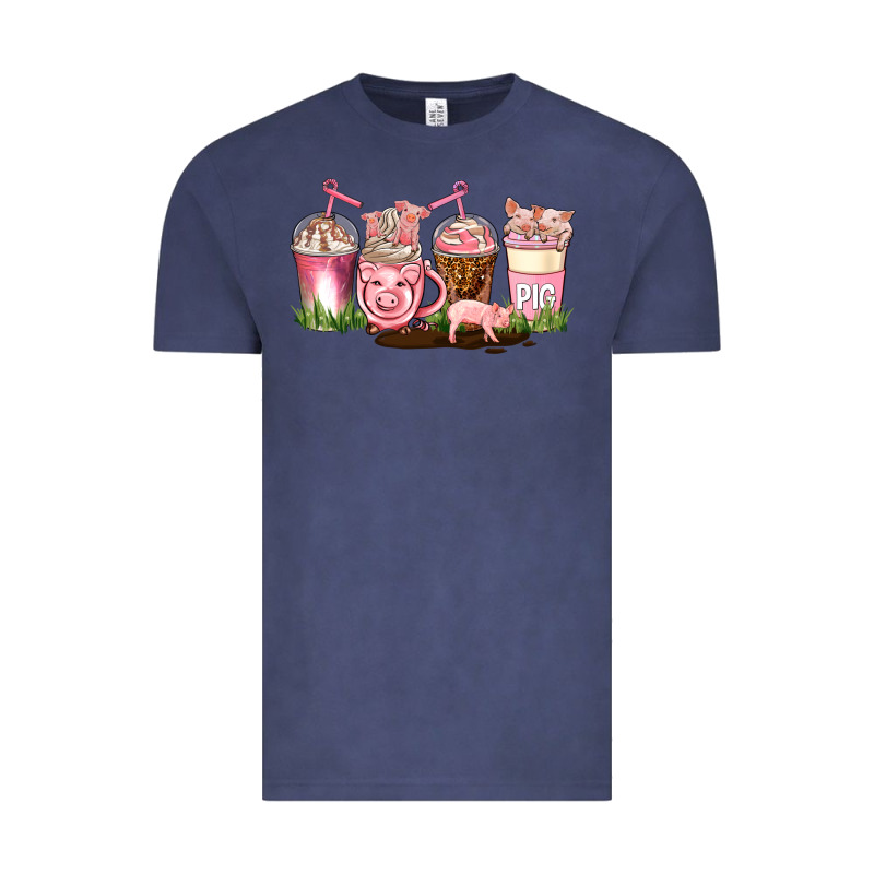 Pig Coffee Cups Vintage Tee by AdoDesignShop | Teevron