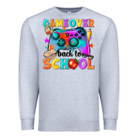 Heather Grey game over back to school Premium Sweatshirt - NancyCooperArtShop