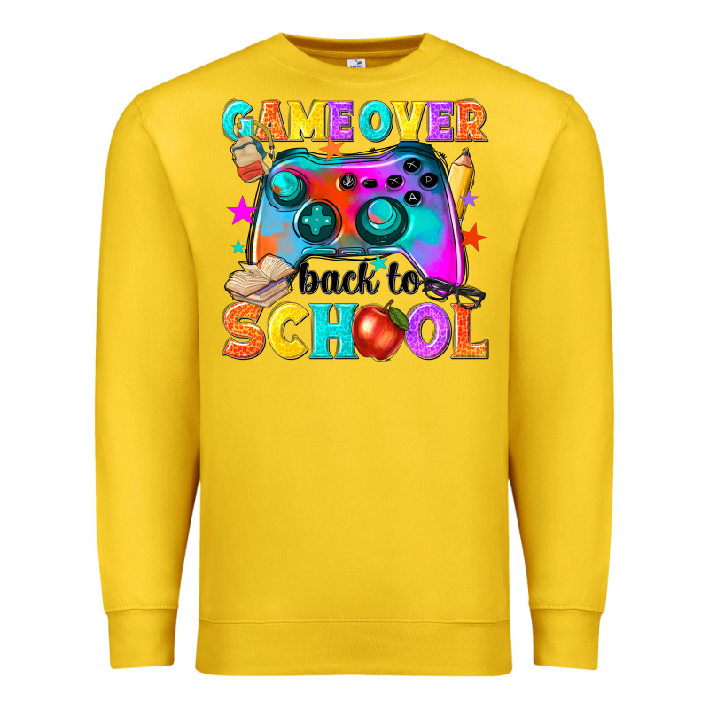 Game Over Back To School Premium Sweatshirt by NancyCooperArtShop | Teevron