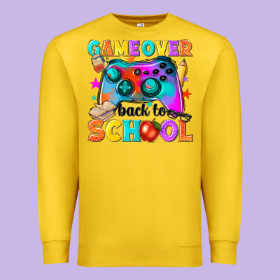 Game Over Back To School Premium Sweatshirt Designed By Nancycooperartshop