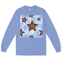 Colony Blue 4th of july leopard star seamless pattern Long Sleeve Tee - BundleAndBundleShop