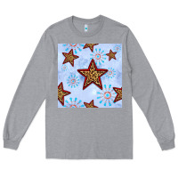 Heather Grey 4th of july leopard star seamless pattern Long Sleeve Tee - BundleAndBundleShop