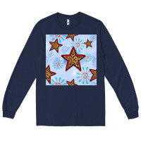 Navy 4th of july leopard star seamless pattern Long Sleeve Tee - BundleAndBundleShop