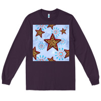 Plum 4th of july leopard star seamless pattern Long Sleeve Tee - BundleAndBundleShop