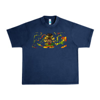 Navy juneteenth afro messy bun libbey glass Urban Heavy Tee - HRA Design Shop