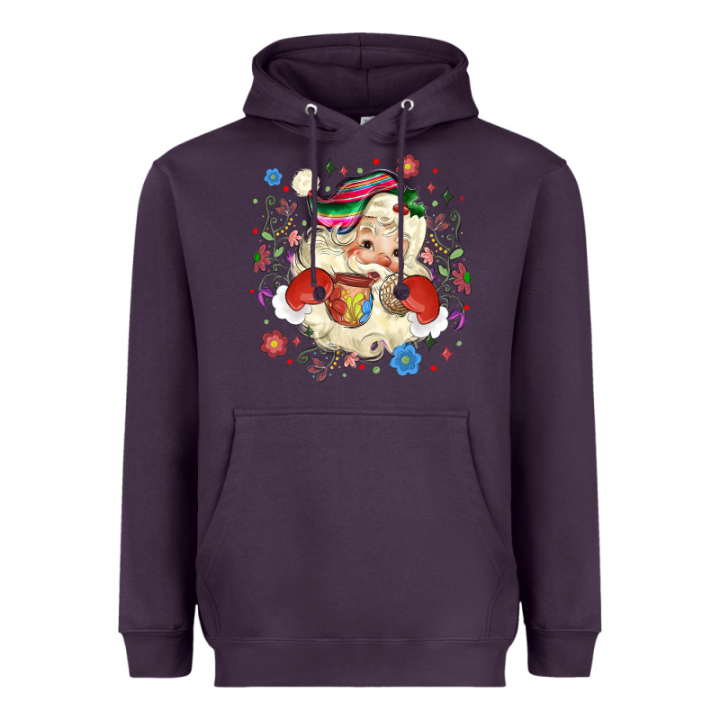 Mexican Christmas Santa Heavyweight Hoodie by MaliasSmallBusiness | Teevron