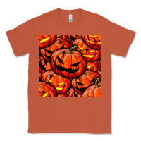 Copper halloween pumpkin seamless pattern Classic Tee - BundleAndBundleShop