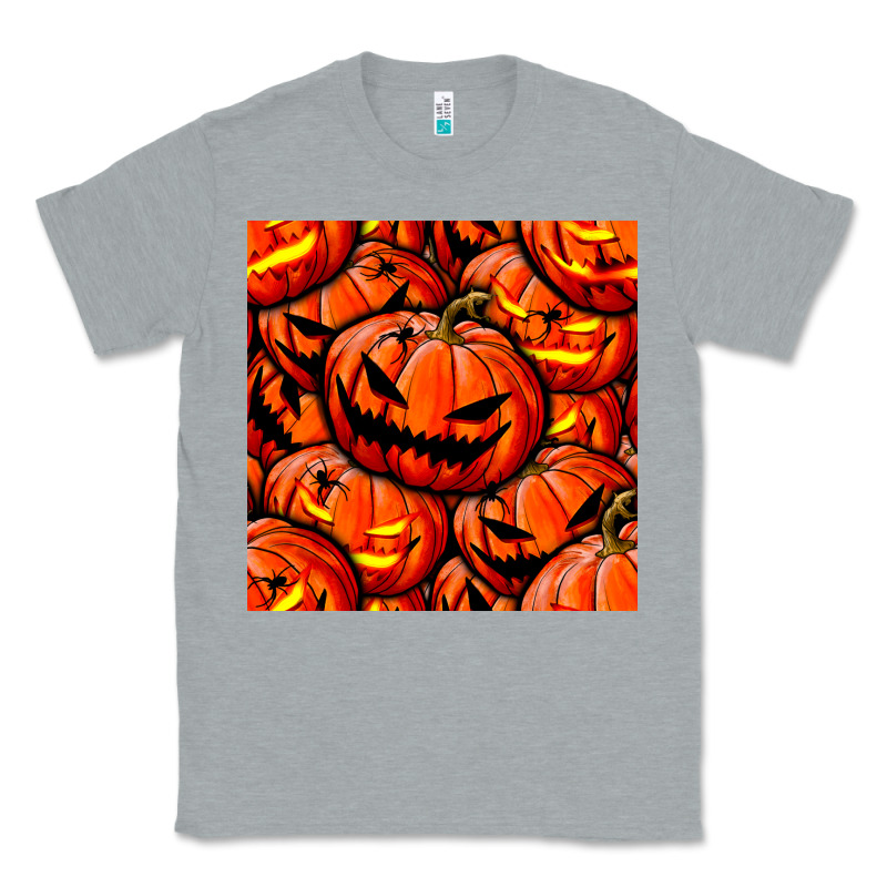 Halloween Pumpkin Seamless Pattern Classic Tee by BundleAndBundleShop | Teevron