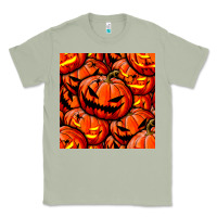 Matcha halloween pumpkin seamless pattern Classic Tee - BundleAndBundleShop