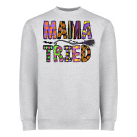 Heather Grey Mama Tried Heavyweight Sweatshirt - CowhideDigitalArt