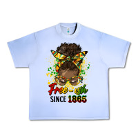 Grape Ice free ish since 1865 afro messy bun Urban Heavy Tee - HRA Design Shop